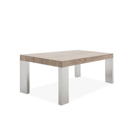 MESA DE CENTRO BÓSFORO MDF-ACERO INOXIDABLE 120X60 VARIOS COLORES