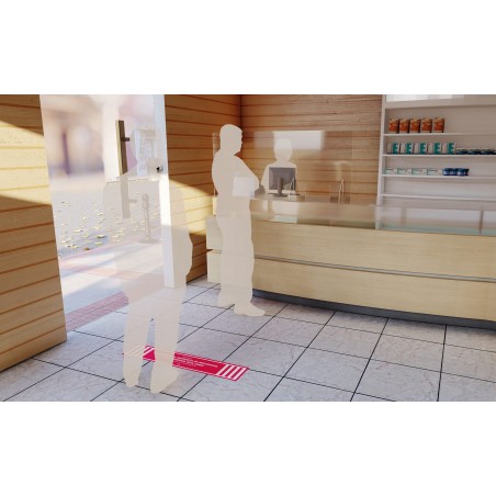 Vinilo marcador de distancia de seguridad 100x20