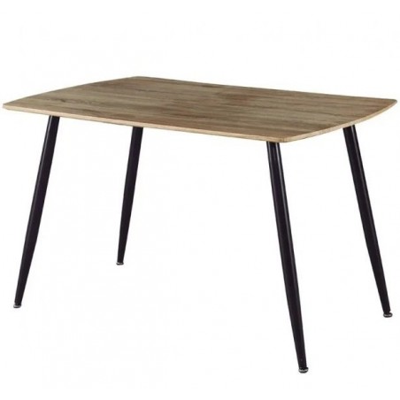 MESA COMEDOR FIJA OKI ROBLE / NEGRO 120X80