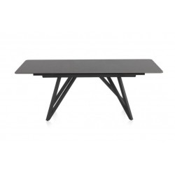 MESA EXTENSIBLE CERÁMICA COMEDOR MODELO GRIN COLOR GRIS 160/210X90