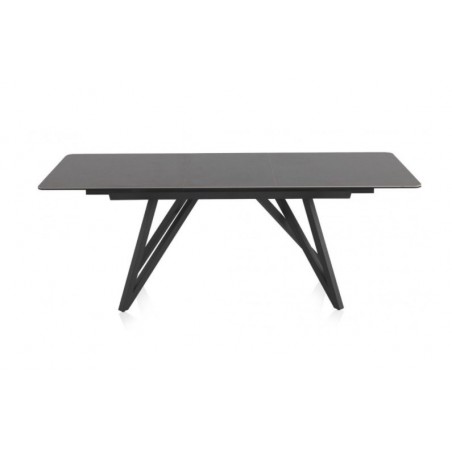 MESA EXTENSIBLE CERÁMICA COMEDOR MODELO GRIN COLOR GRIS 160/210X90