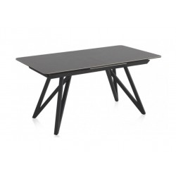MESA EXTENSIBLE CERÁMICA COMEDOR MODELO GRIN COLOR GRIS 160/210X90