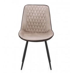 SILLÓN GIRATORIO TAPIZADO MODELO MAURO PATAS METALICAS TERCIOPELO AZUL