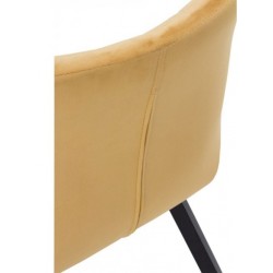 SILLÓN GIRATORIO TAPIZADO MODELO MAURO PATAS METALICAS TERCIOPELO AZUL