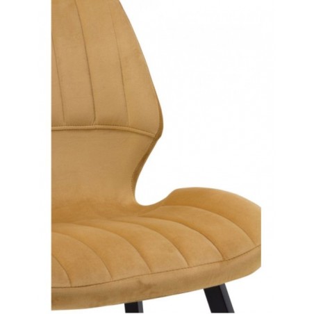 SILLÓN GIRATORIO TAPIZADO MODELO MAURO PATAS METALICAS TERCIOPELO AZUL