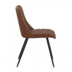 SILLÓN GIRATORIO TAPIZADO MODELO MAURO PATAS METALICAS TERCIOPELO AZUL