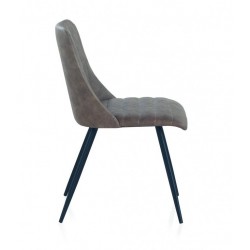 SILLÓN GIRATORIO TAPIZADO MODELO MAURO PATAS METALICAS TERCIOPELO AZUL