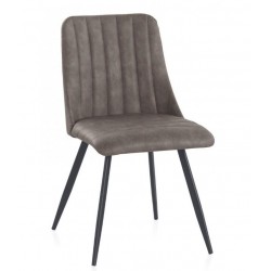 SILLÓN GIRATORIO TAPIZADO MODELO MAURO PATAS METALICAS TERCIOPELO AZUL