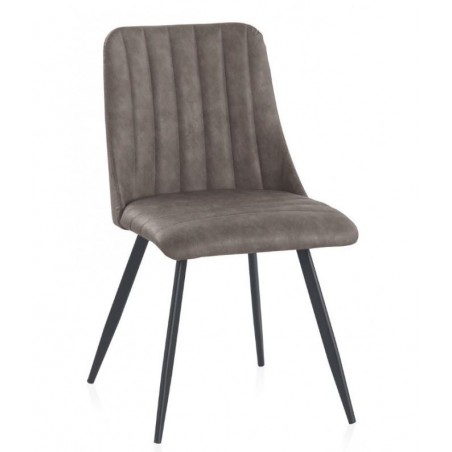 SILLÓN GIRATORIO TAPIZADO MODELO MAURO PATAS METALICAS TERCIOPELO AZUL