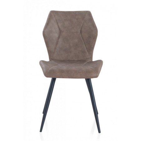 SILLÓN GIRATORIO TAPIZADO MODELO MAURO PATAS METALICAS TERCIOPELO AZUL