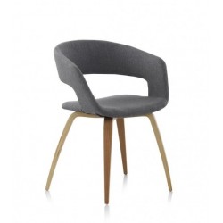 SILLÓN GIRATORIO TAPIZADO MODELO MAURO PATAS METALICAS TERCIOPELO AZUL