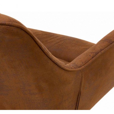 SILLÓN GIRATORIO TAPIZADO MODELO MAURO PATAS METALICAS TERCIOPELO AZUL
