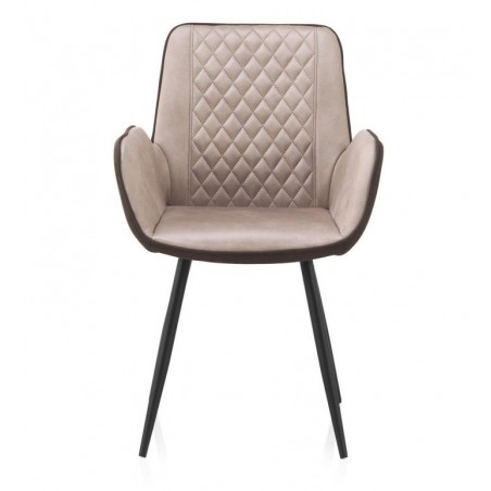 SILLÓN GIRATORIO TAPIZADO MODELO MAURO PATAS METALICAS TERCIOPELO AZUL