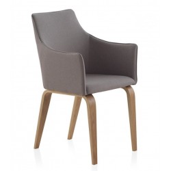SILLÓN GIRATORIO TAPIZADO MODELO MAURO PATAS METALICAS TERCIOPELO AZUL