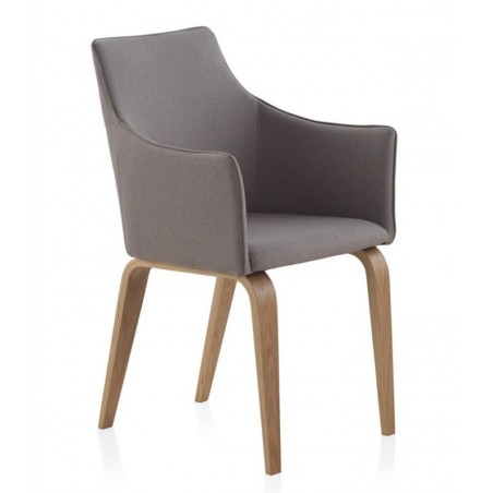 SILLÓN GIRATORIO TAPIZADO MODELO MAURO PATAS METALICAS TERCIOPELO AZUL