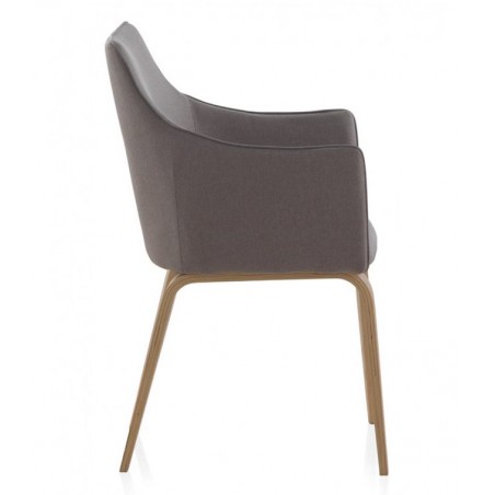 SILLÓN GIRATORIO TAPIZADO MODELO MAURO PATAS METALICAS TERCIOPELO AZUL
