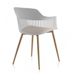 SILLÓN GIRATORIO TAPIZADO MODELO MAURO PATAS METALICAS TERCIOPELO AZUL