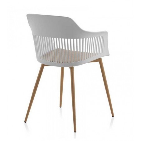 SILLÓN GIRATORIO TAPIZADO MODELO MAURO PATAS METALICAS TERCIOPELO AZUL
