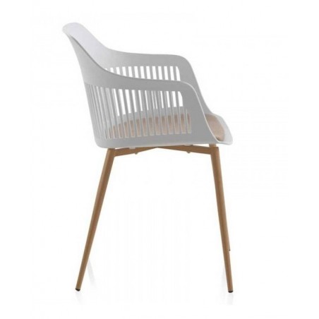 SILLÓN GIRATORIO TAPIZADO MODELO MAURO PATAS METALICAS TERCIOPELO AZUL