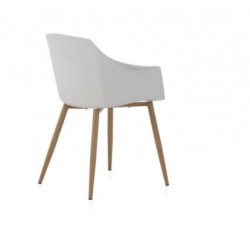 SILLÓN GIRATORIO TAPIZADO MODELO MAURO PATAS METALICAS TERCIOPELO AZUL
