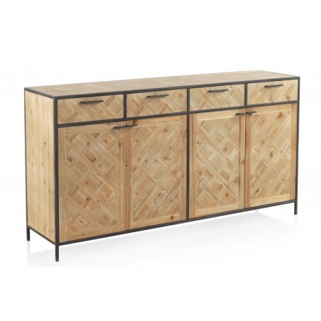 APARADOR 3 PUERTAS 3 CAJONES MODELO DISSET MADERA DE ACACIA 160x105