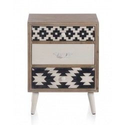 MESITA 3 CAJONES MADERA DE ABETO MODELO BLACK 48X35X64