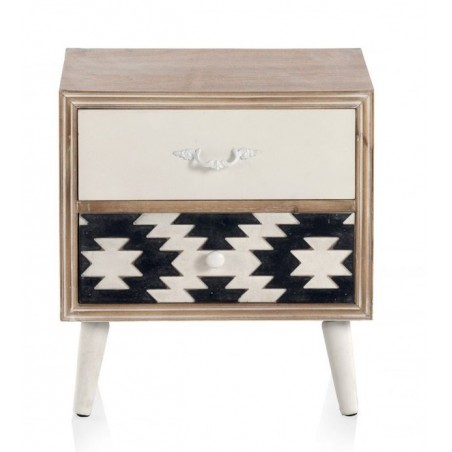 MESITA 3 CAJONES MADERA DE ABETO MODELO BLACK 48X35X64