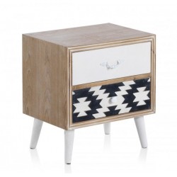 MESITA 3 CAJONES MADERA DE ABETO MODELO BLACK 48X35X64