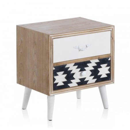 MESITA 3 CAJONES MADERA DE ABETO MODELO BLACK 48X35X64