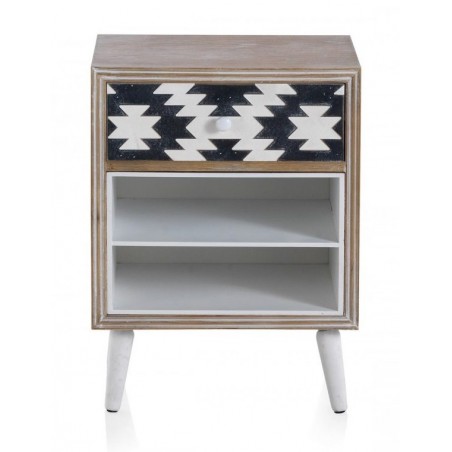 MESITA 3 CAJONES MADERA DE ABETO MODELO BLACK 48X35X64