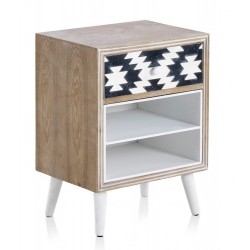MESITA 3 CAJONES MADERA DE ABETO MODELO BLACK 48X35X64