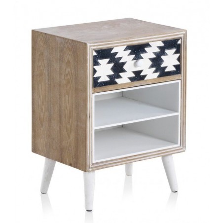 MESITA 3 CAJONES MADERA DE ABETO MODELO BLACK 48X35X64