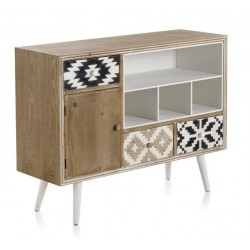 COMODA / APARADOR MADERA DE ABETO MODELO BLACK 107X35,5X81