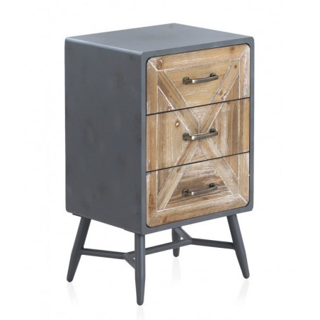 MESITA 3 CAJONES  MADERA DE ABETO MODELO BUDAPES  40X35X67