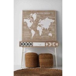 MESITA 3 CAJONES  MADERA DE ABETO MODELO BUDAPES  40X35X67
