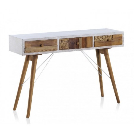 MESITA 3 CAJONES  MADERA DE ABETO MODELO BUDAPES  40X35X67