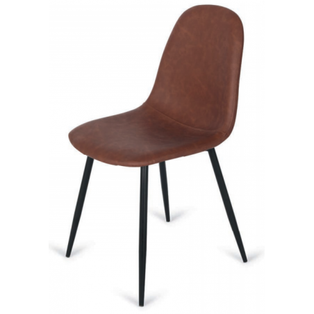 Silla Diseño Tulip Tapizada Modelo Cora Vinta