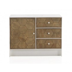 COMODA 1 PUERTA Y 3 CAJONES MADERA DE FRESNO MODELO BEEN 105X40X80