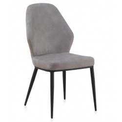 SILLA TAPIZADA GRIS OSCURO MODELO ARIF 48X59X93