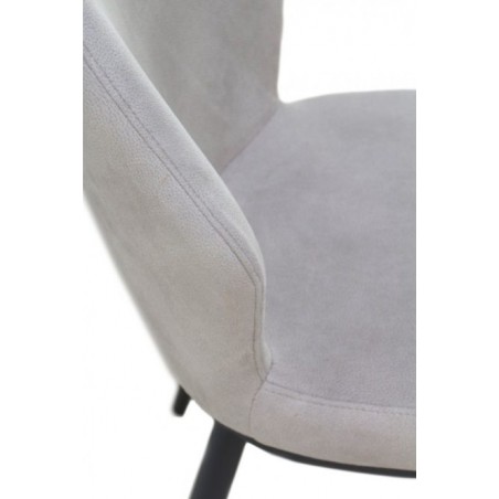 SILLA TAPIZADA GRIS OSCURO MODELO ARIF 48X59X93