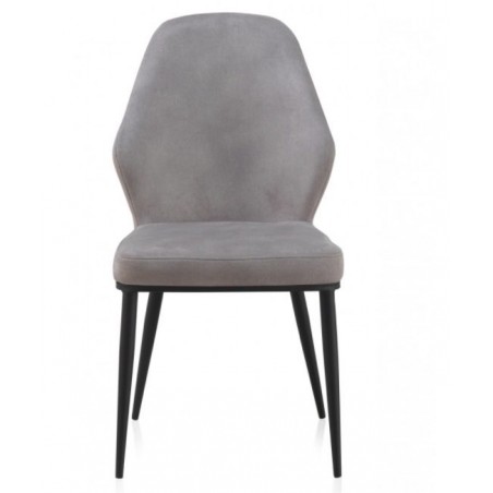 SILLA TAPIZADA GRIS OSCURO MODELO ARIF 48X59X93