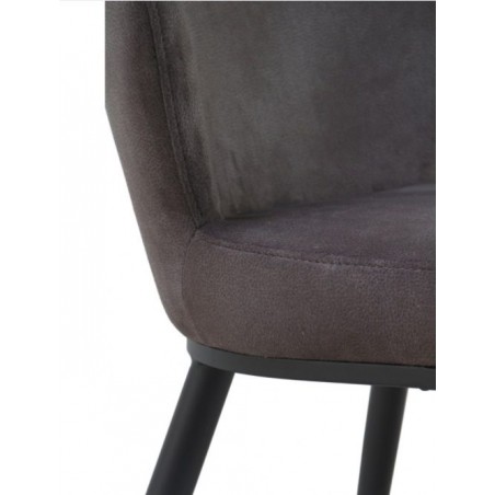 SILLA TAPIZADA GRIS OSCURO MODELO ARIF 48X59X93