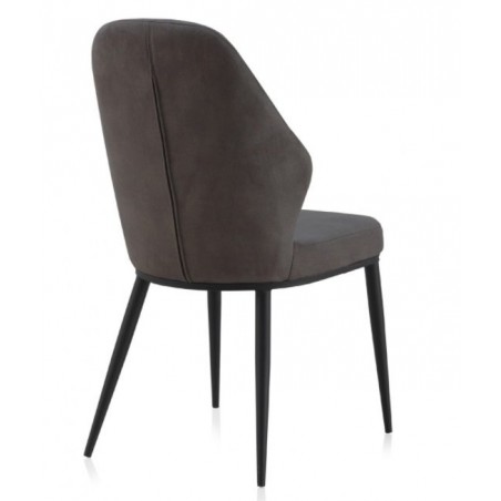 SILLA TAPIZADA GRIS OSCURO MODELO ARIF 48X59X93