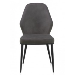 SILLA TAPIZADA GRIS OSCURO MODELO ARIF 48X59X93