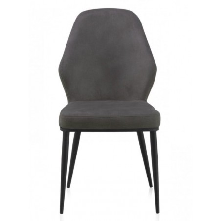 SILLA TAPIZADA GRIS OSCURO MODELO ARIF 48X59X93