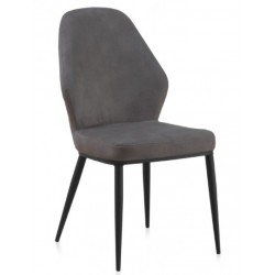 SILLA TAPIZADA GRIS OSCURO MODELO ARIF 48X59X93