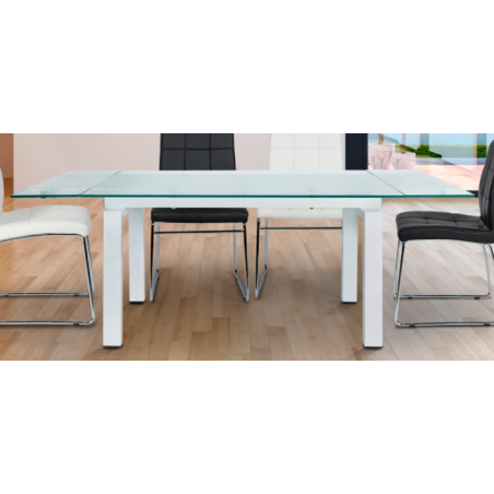 Mesa Salón/Comedor Extensible Girona - Color Blanco - 140/200x76