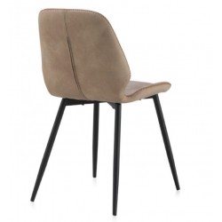 SILLÓN GIRATORIO TAPIZADO MODELO MAURO PATAS METALICAS TERCIOPELO AZUL