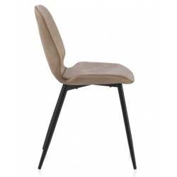 SILLÓN GIRATORIO TAPIZADO MODELO MAURO PATAS METALICAS TERCIOPELO AZUL