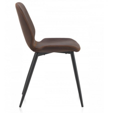 SILLÓN GIRATORIO TAPIZADO MODELO MAURO PATAS METALICAS TERCIOPELO AZUL